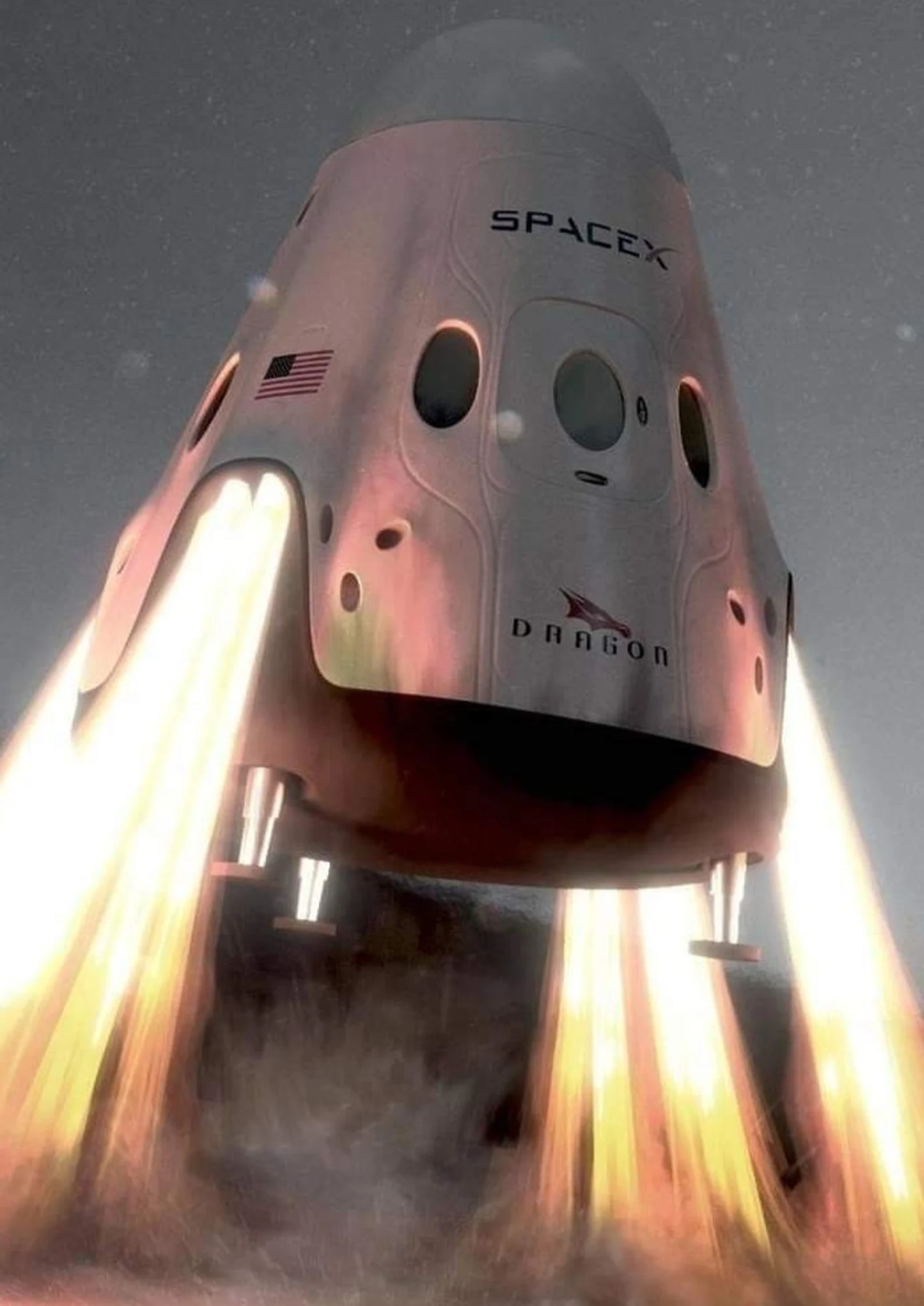 SpaceX Falcon 9 Model Rocket with Axiom-1 Crew Dragon Capsule - Image 2